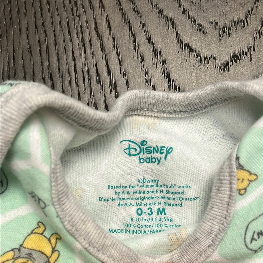 Disney Winnie the Pooh Bodysuit with Pooh Bear Plush 0-3m - Picture 2 of 4